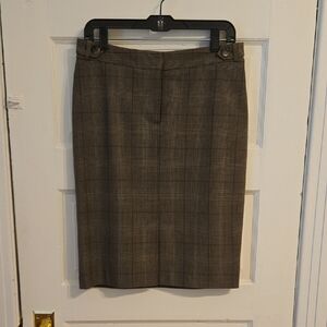 H&M Brown Knee-Length Pencil Skirt for Work